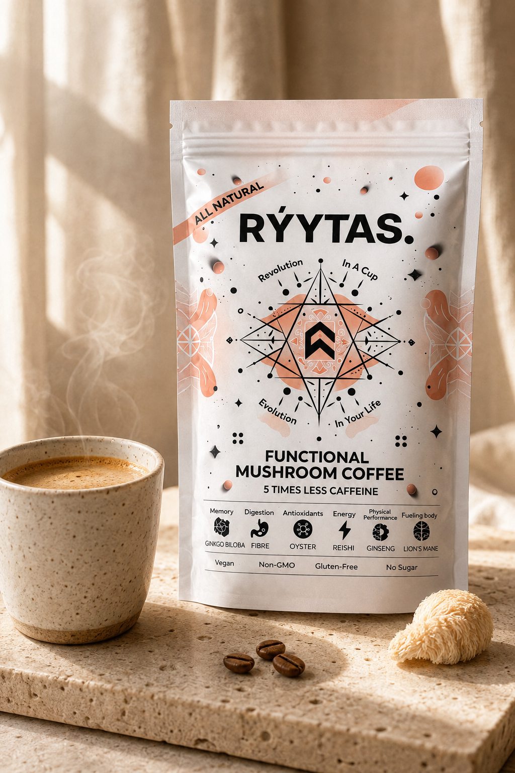 RÝYTAS. Functional mushroom coffee